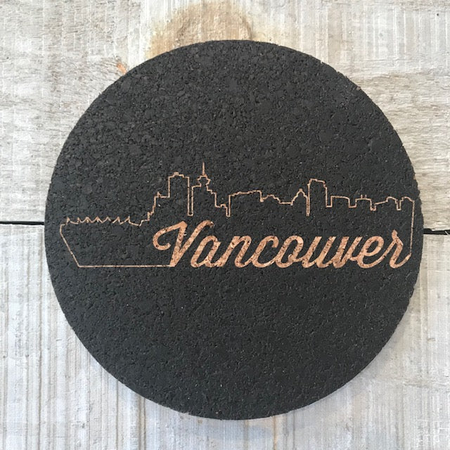 City Silhouette: Vancouver Cork Coaster Set