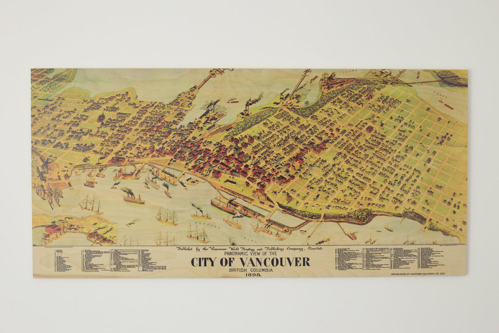 1898 Vintage Vancouver Map
